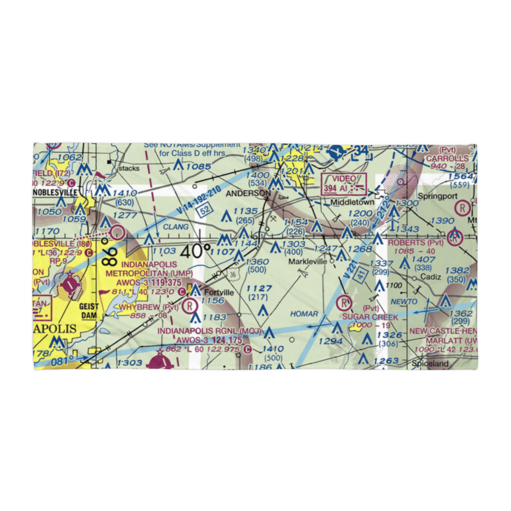 Stephenson Airport (IN32) VFR Sectional Towel 
