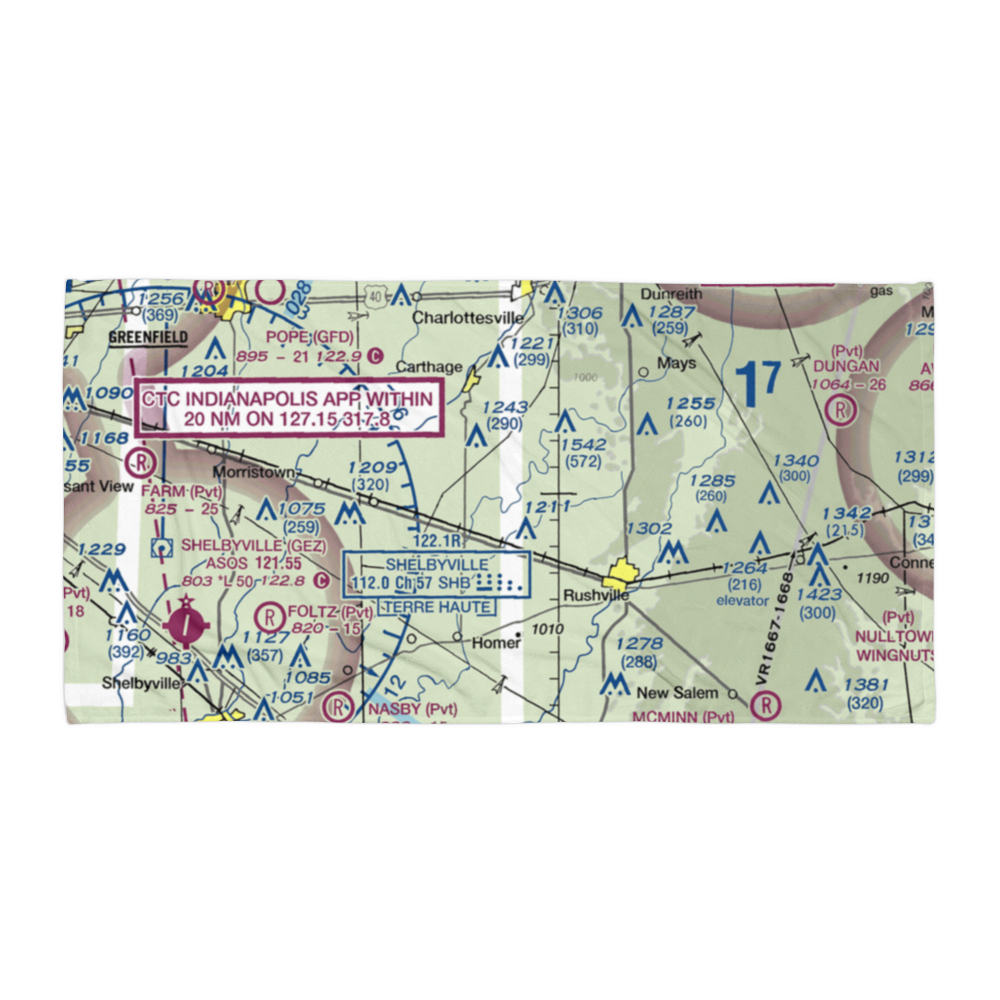 Stevens Farms Airport (IN05) VFR Sectional Towel 