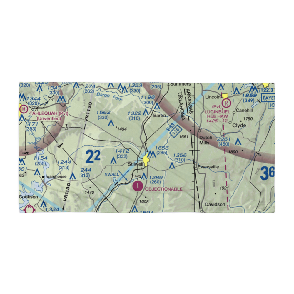 Stilwell Airport (45OL) VFR Sectional Towel 