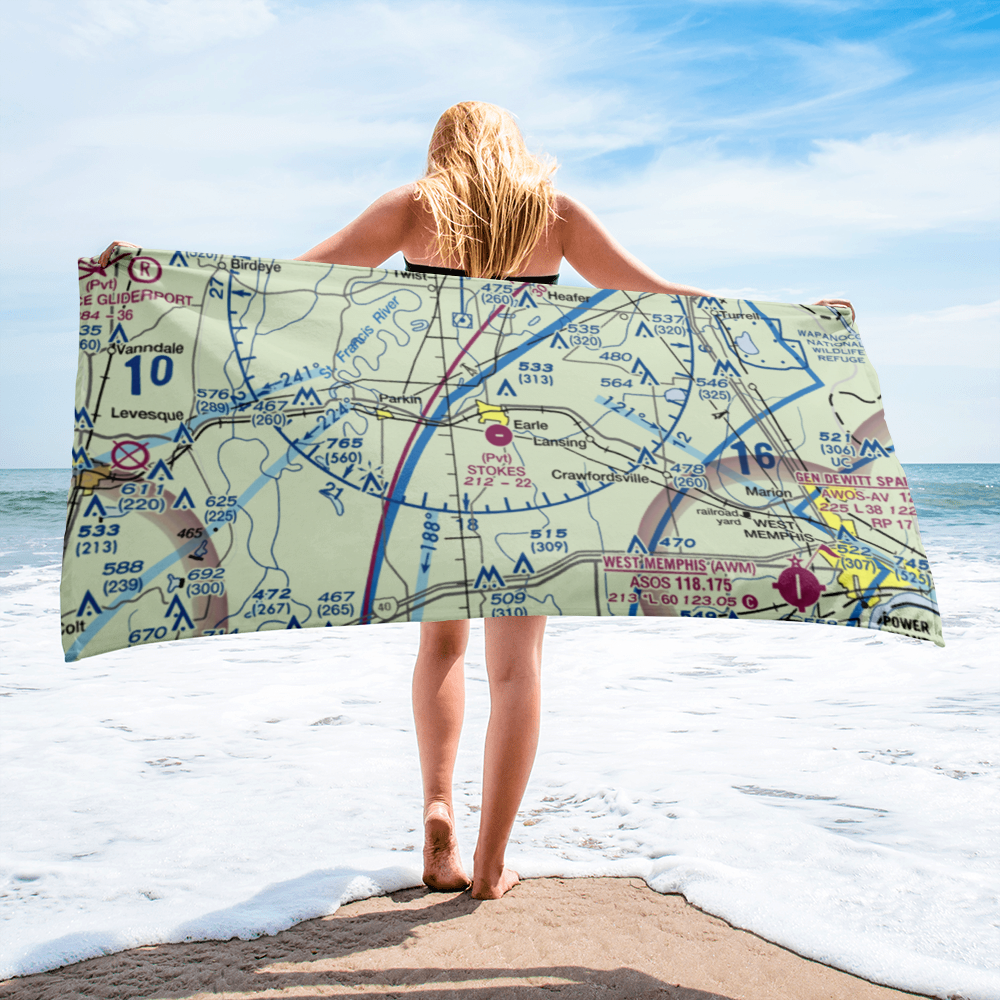 Stokes Airport (63AR) VFR Sectional Towel 