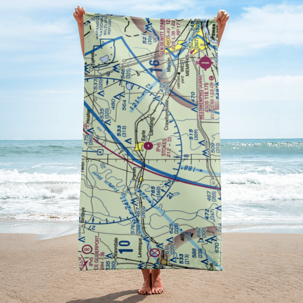 Stokes Airport (63AR) VFR Sectional Towel 