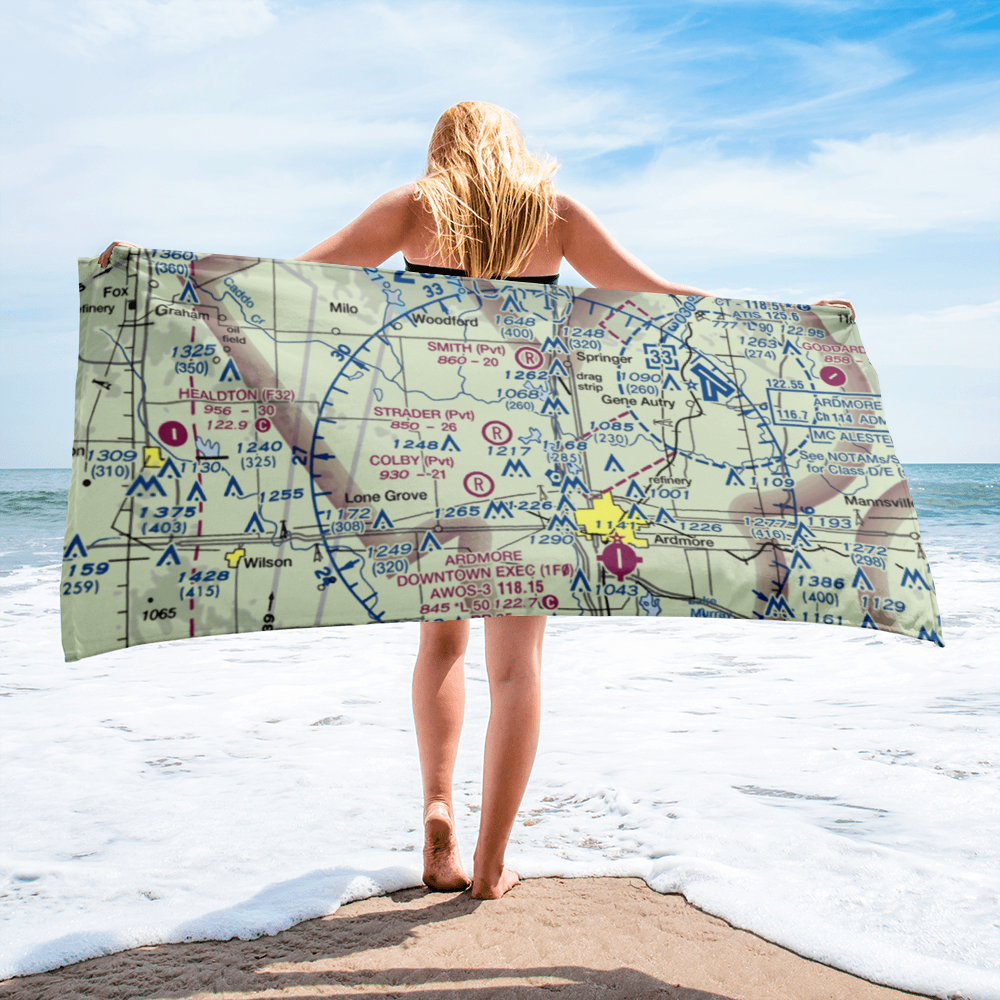 Strader Ranch Airport (OK62) VFR Sectional Towel 