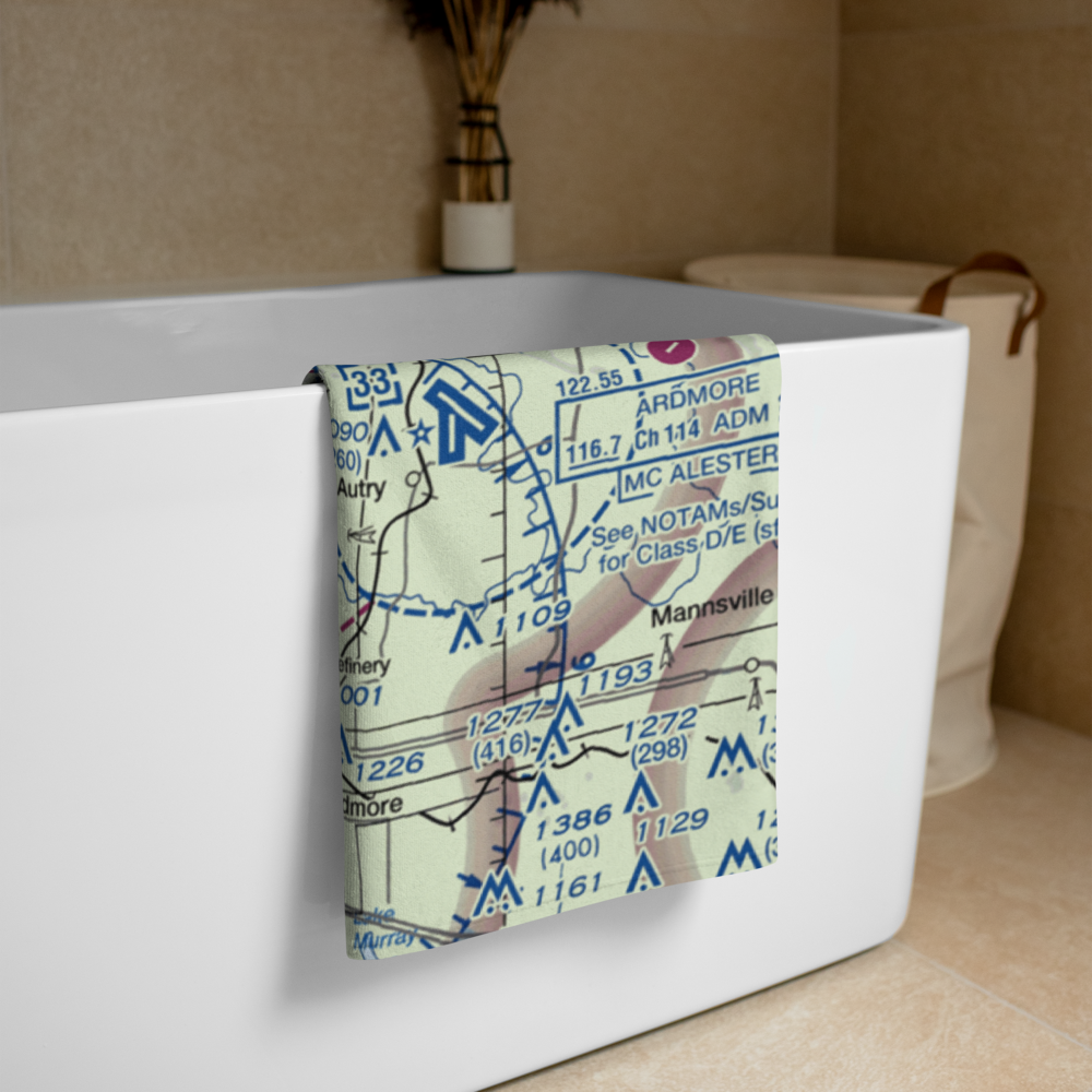 Strader Ranch Airport (OK62) VFR Sectional Towel 