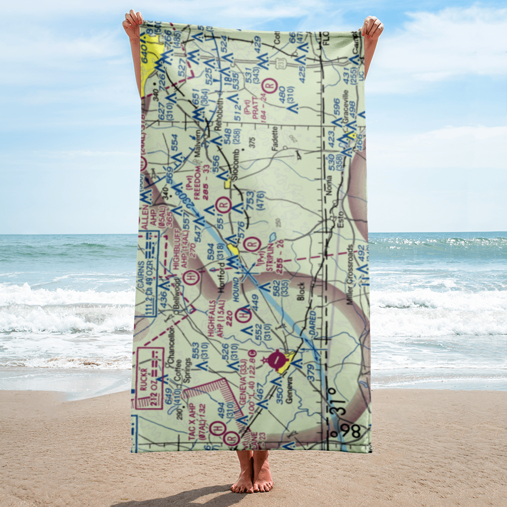 Striplin Airfield (AL62) VFR Sectional Towel 
