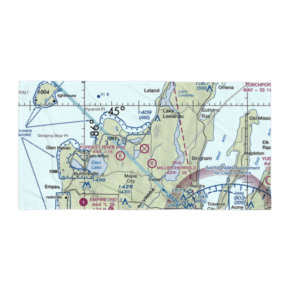 Sugar Loaf Resort Airport (Y04) VFR Sectional Towel 