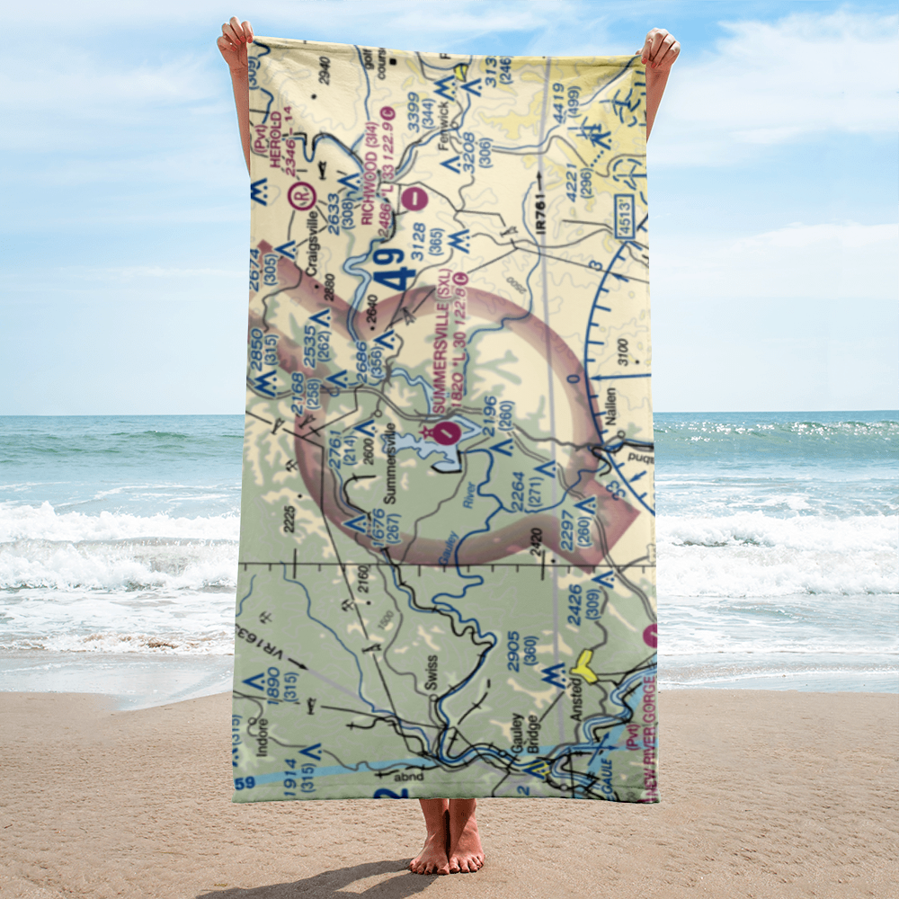 Summersville Airport (SXL) VFR Sectional Towel 