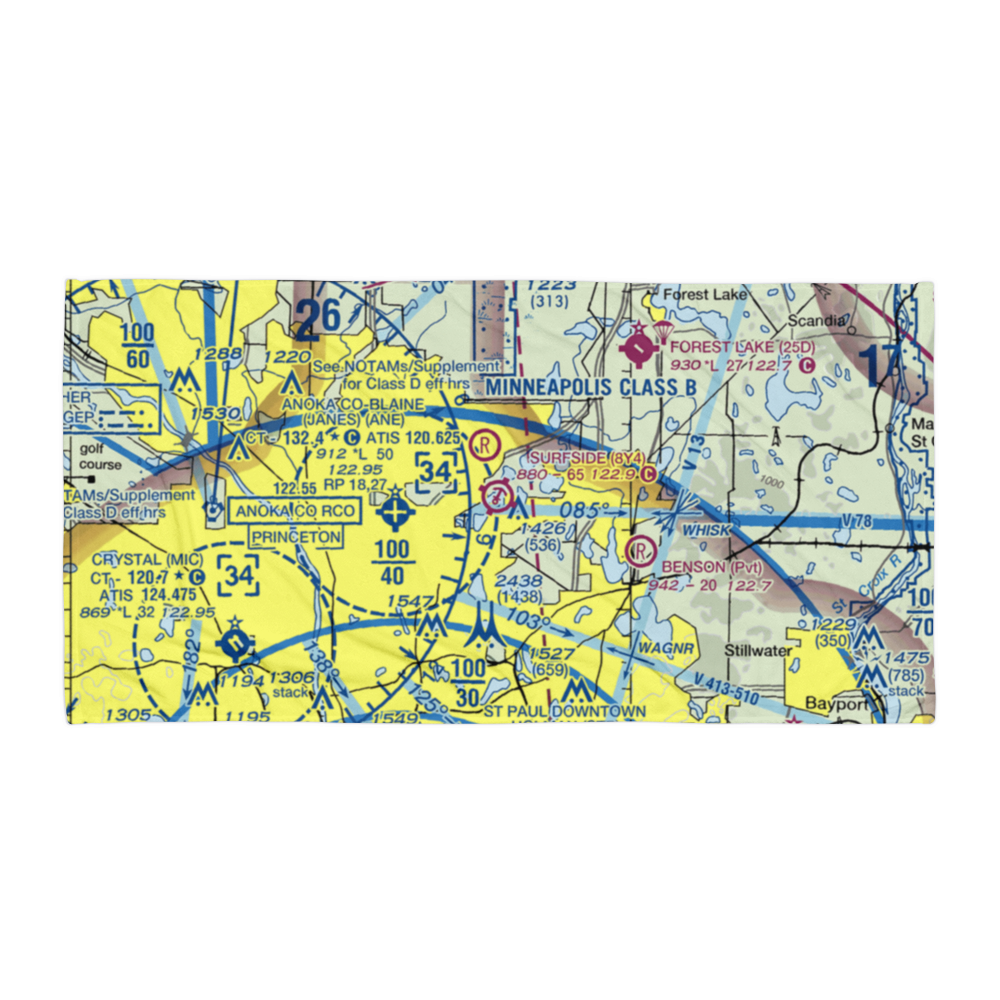 Surfside Seaplane Base (8Y4) VFR Sectional Towel 