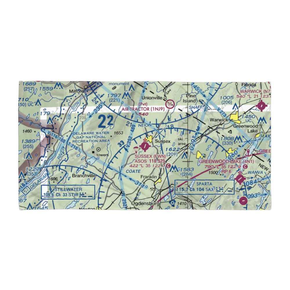 Sussex Airport (FWN) VFR Sectional Towel 