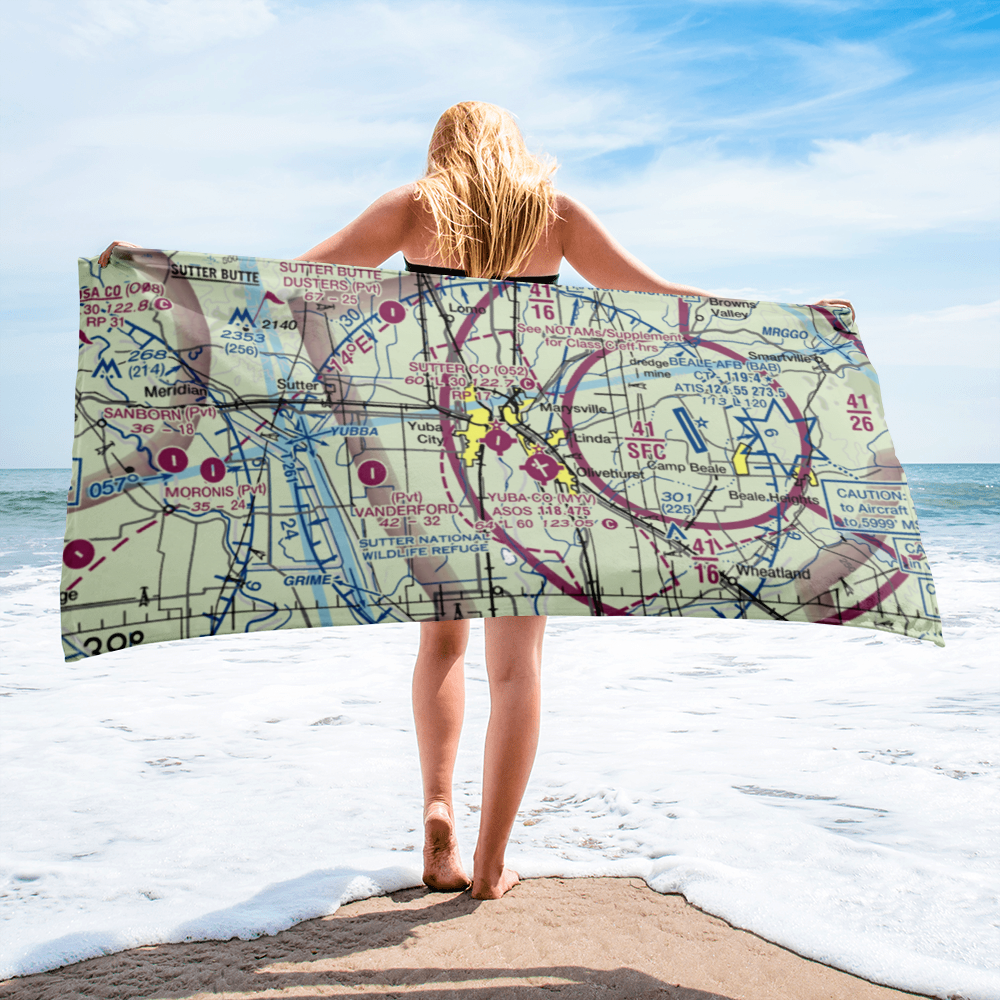 Sutter County Airport (O52) VFR Sectional Towel 