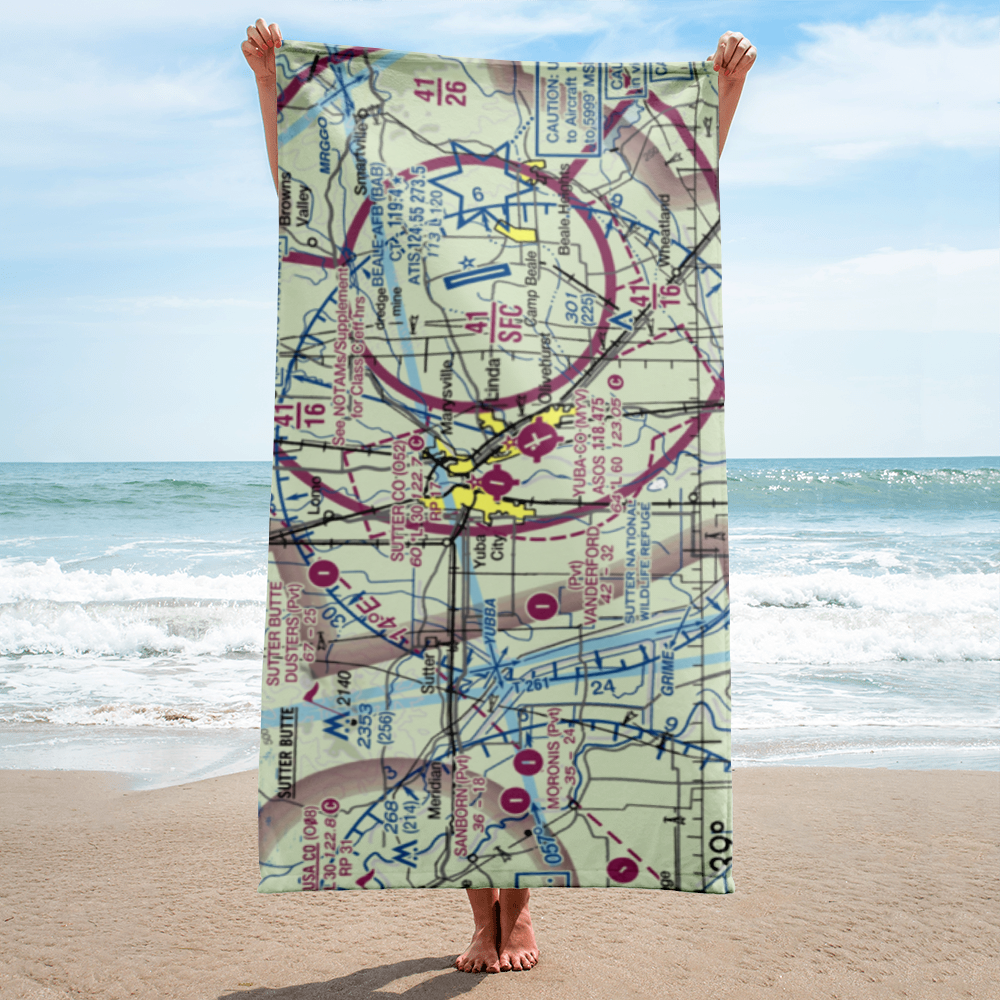 Sutter County Airport (O52) VFR Sectional Towel 