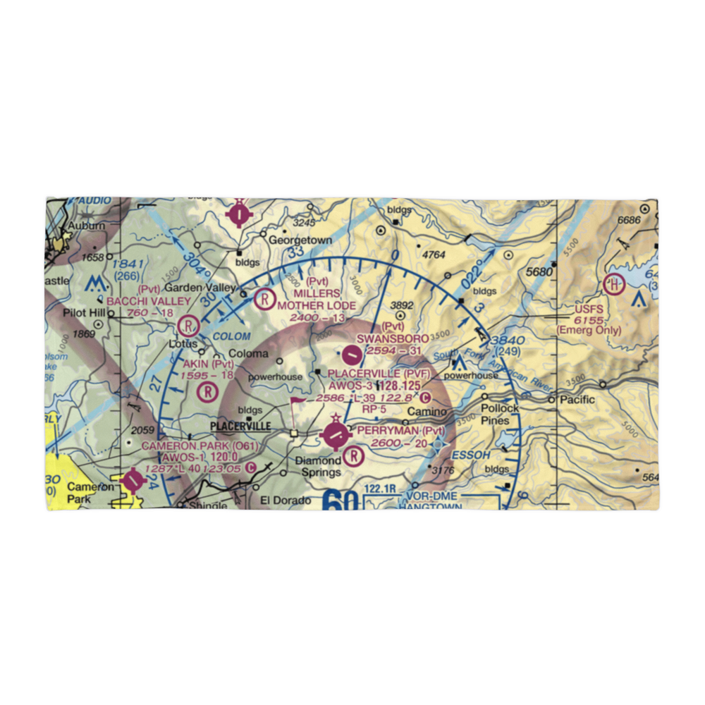 Swansboro Country Airport (01CL) VFR Sectional Towel 