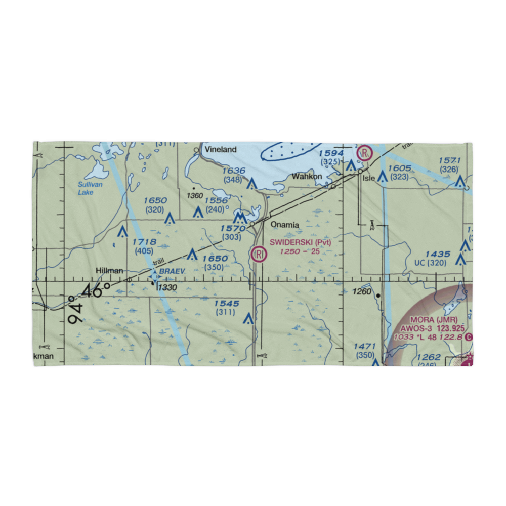 Swiderski Field (MN85) VFR Sectional Towel 