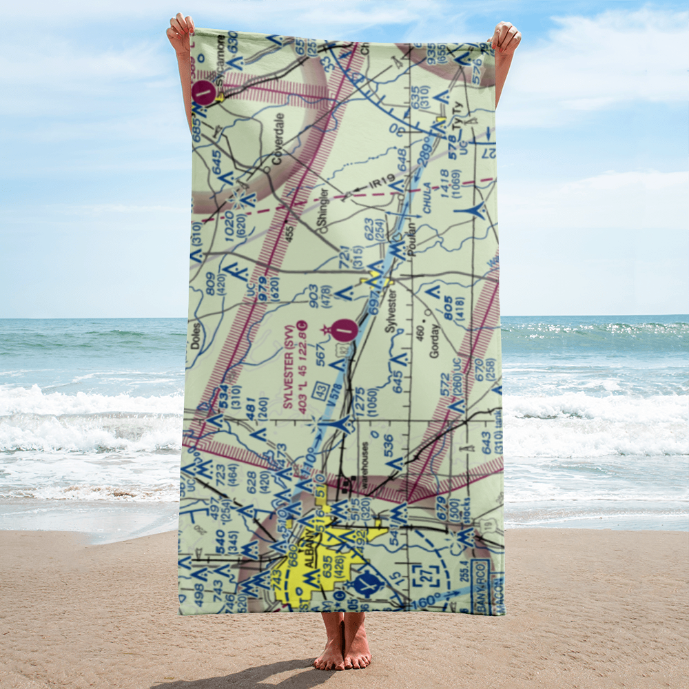 Sylvester Airport (SYV) VFR Sectional Towel 