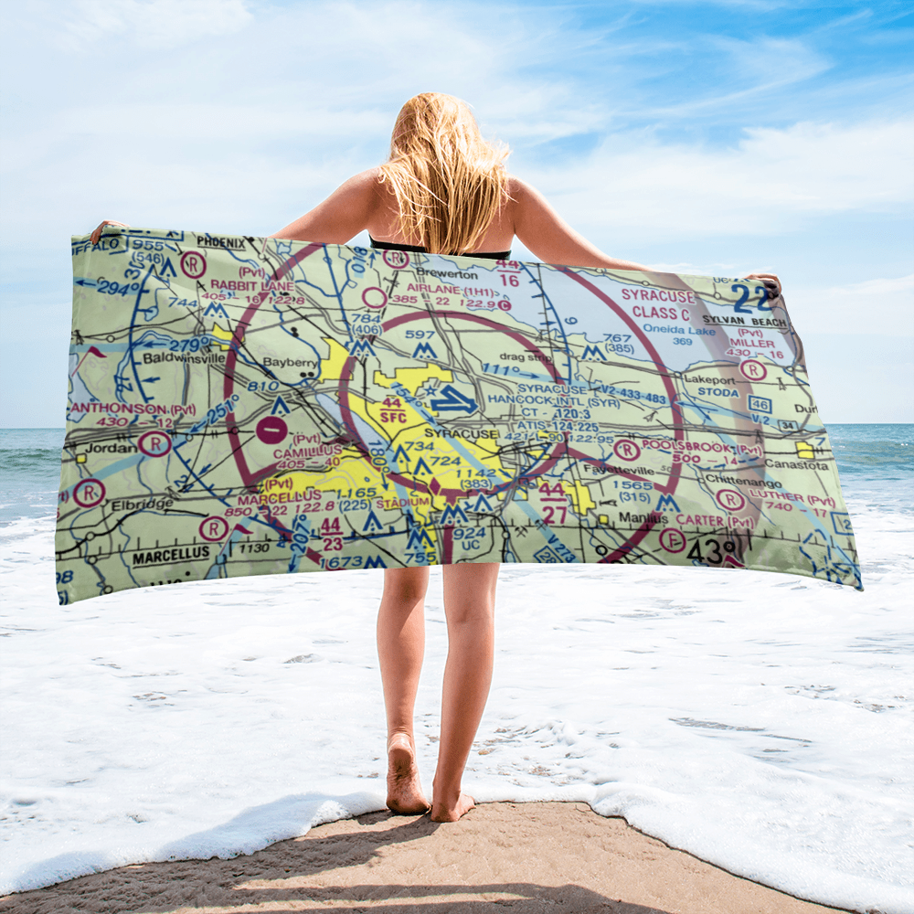 Syracuse Hancock International Airport (SYR) VFR Sectional Towel 