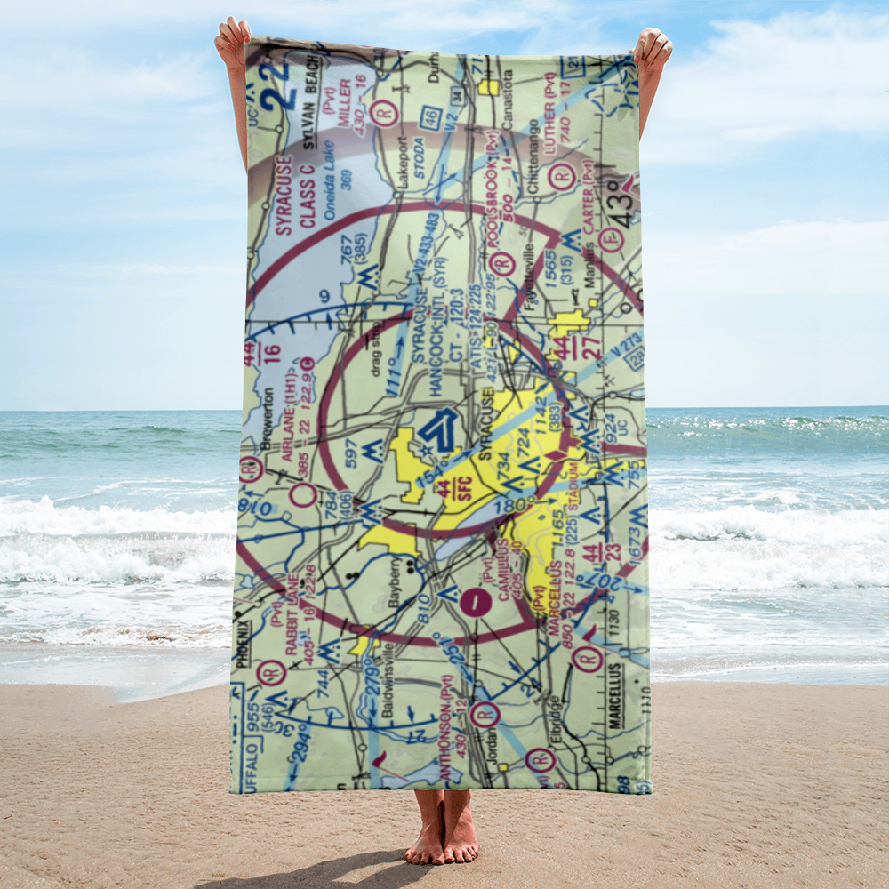 Syracuse Hancock International Airport (SYR) VFR Sectional Towel 