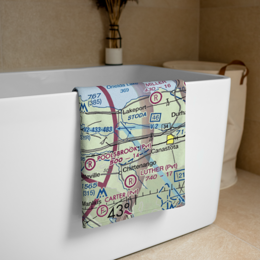 Syracuse Hancock International Airport (SYR) VFR Sectional Towel 