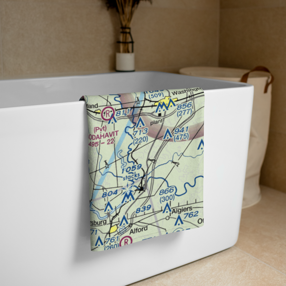 T & T Airport (IN15) VFR Sectional Towel 