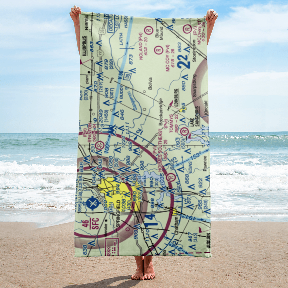 Taft Airport (92IS) VFR Sectional Towel 