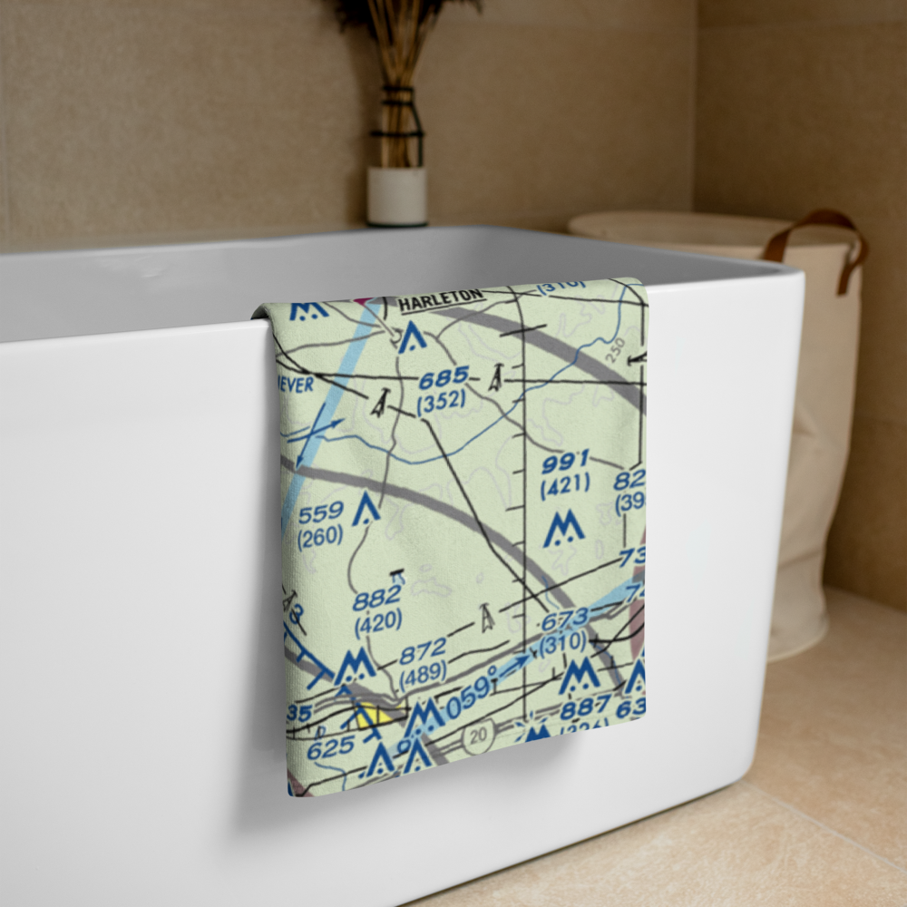 Tailwheel Airport (2XA7) VFR Sectional Towel 