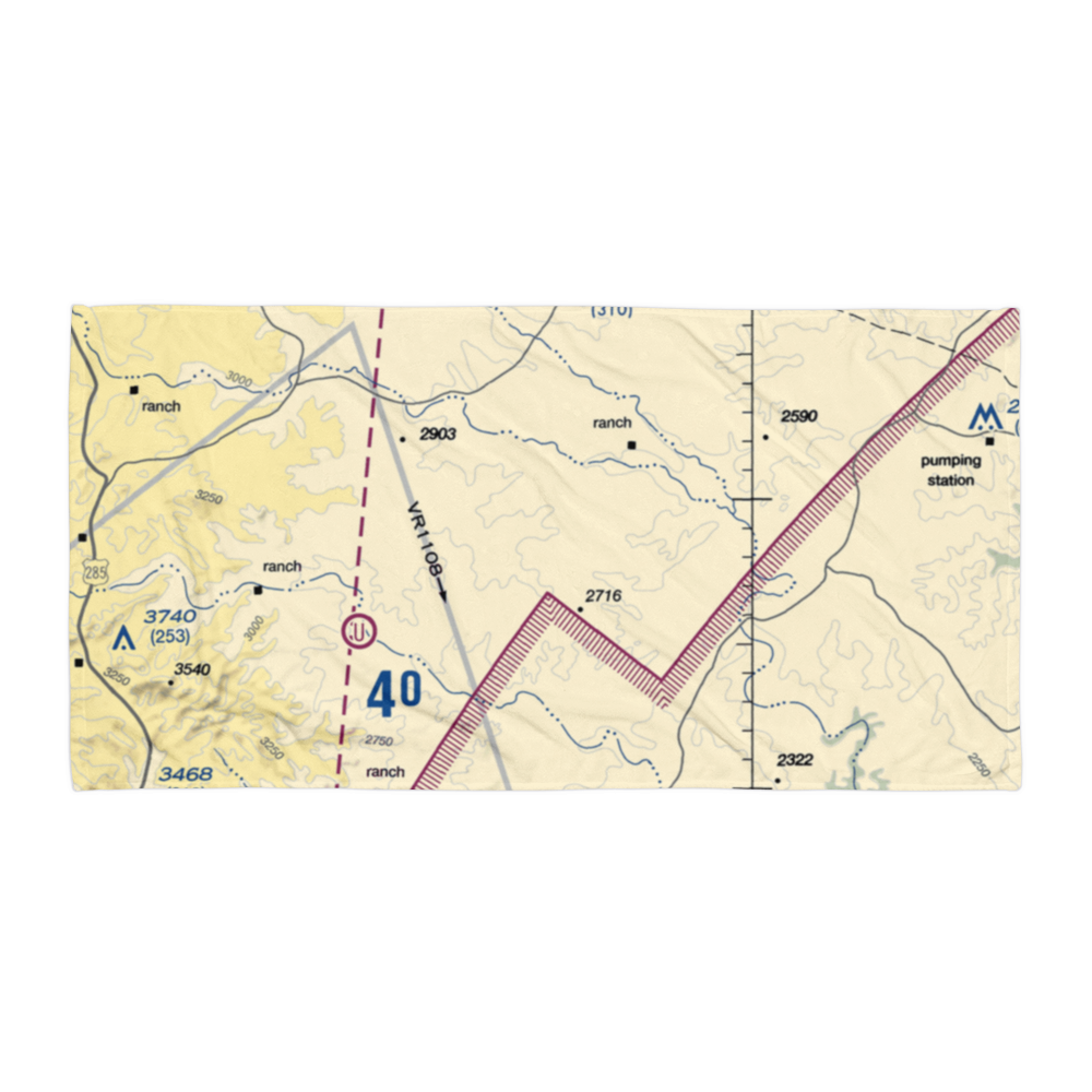 Tate Ranch Airport (0TA3) VFR Sectional Towel 