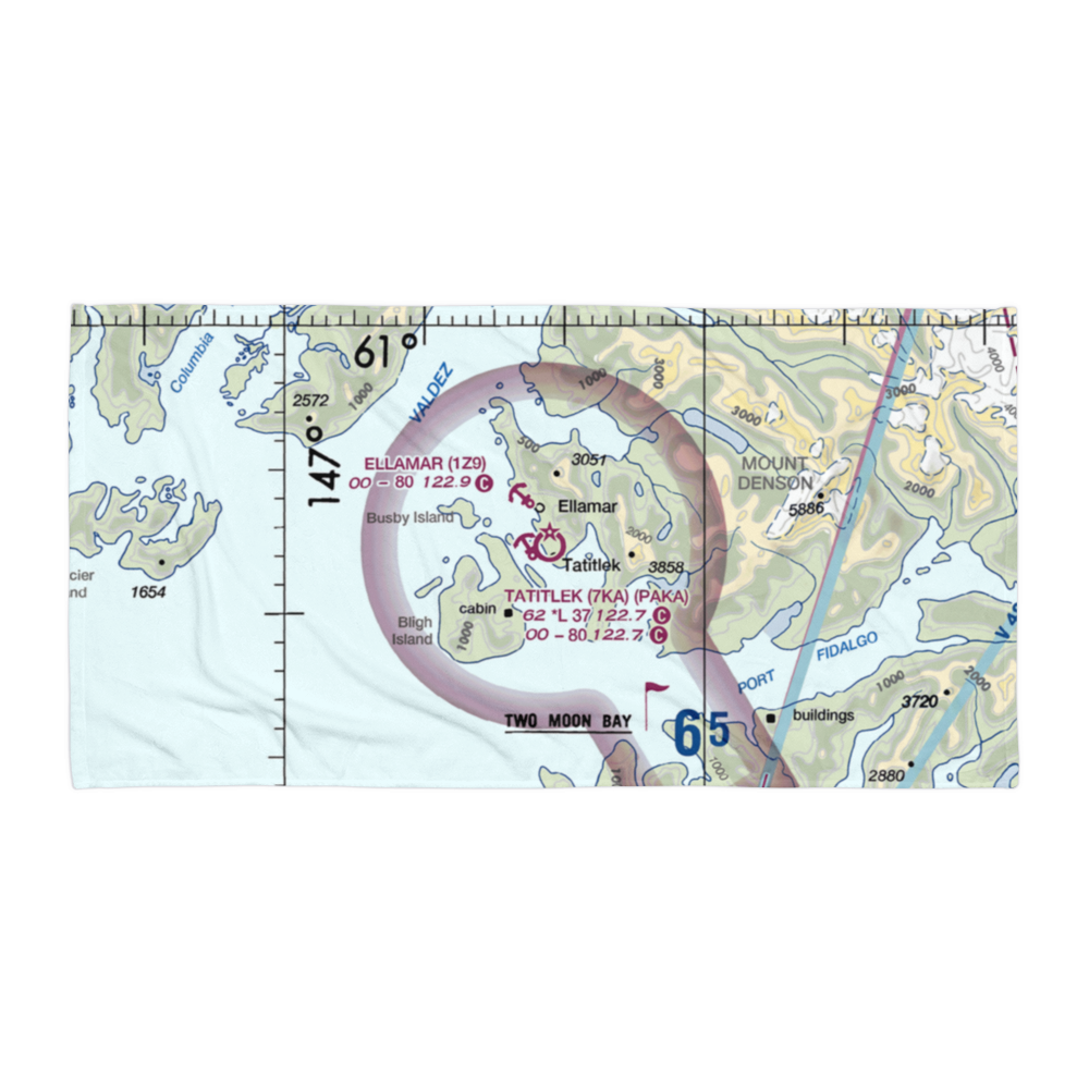 Tatitlek Airport (7KA) VFR Sectional Towel 