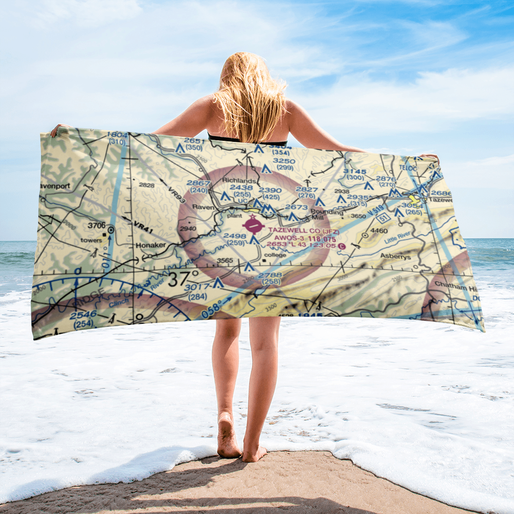 Tazewell County Airport (JFZ) VFR Sectional Towel 