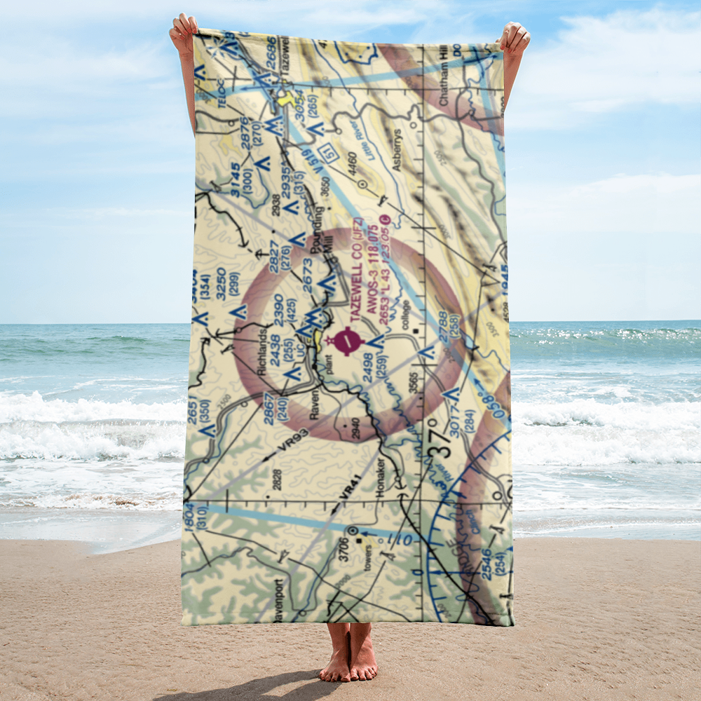 Tazewell County Airport (JFZ) VFR Sectional Towel 