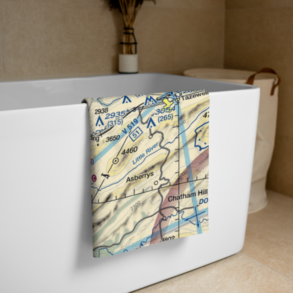 Tazewell County Airport (JFZ) VFR Sectional Towel 