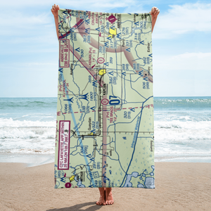 Tee Brad's Airport (13LS) VFR Sectional Towel