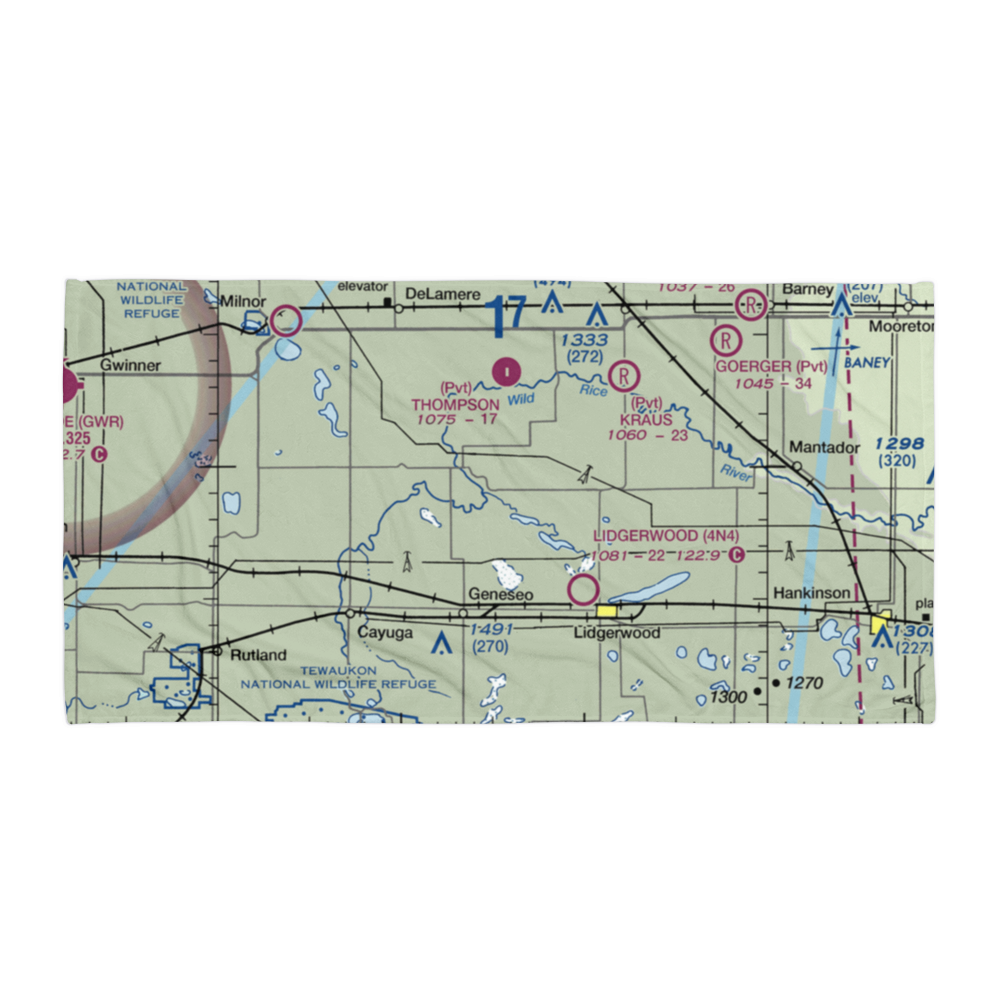 Tesch Strip (5ND4) VFR Sectional Towel 