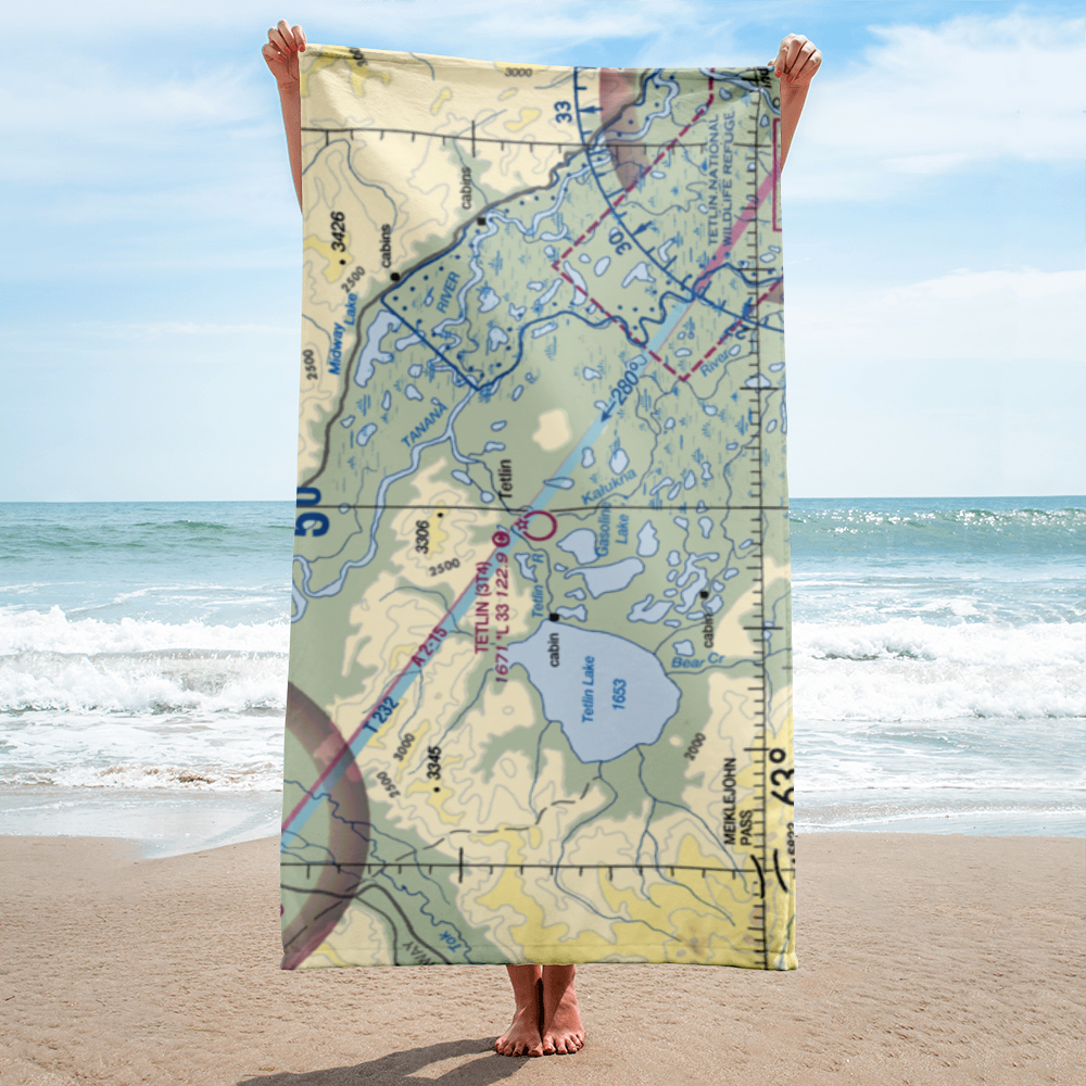 Tetlin Airport (3T4) VFR Sectional Towel 