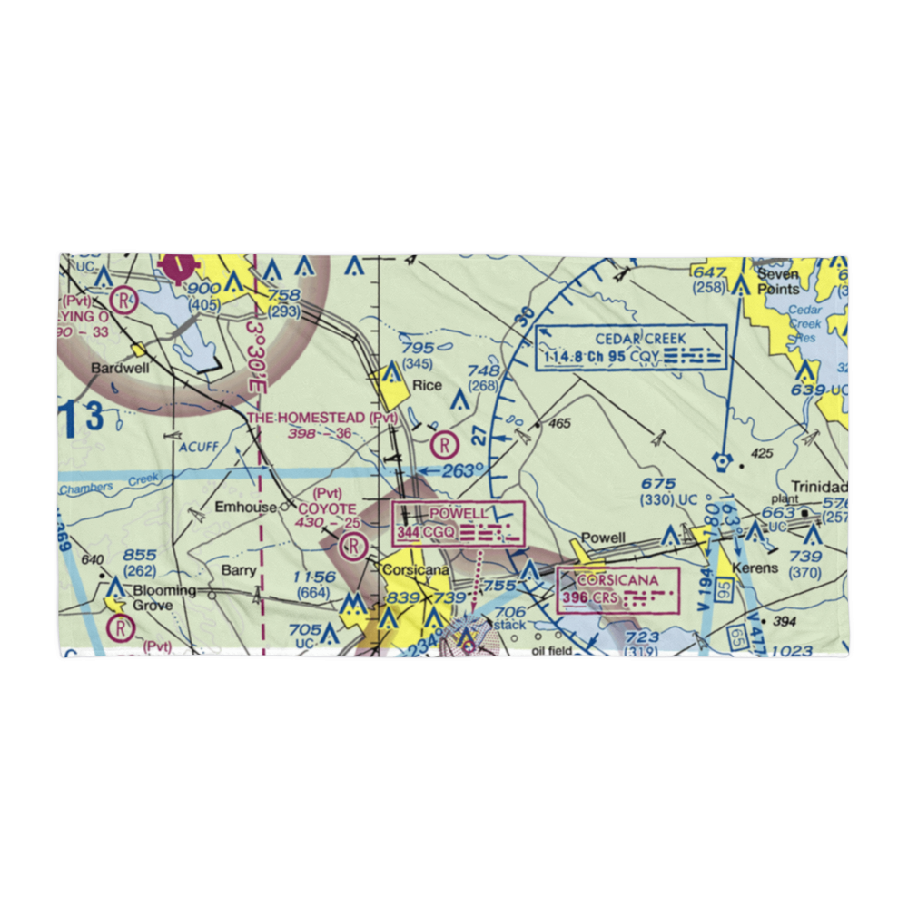 The Homestead Airport (90TE) VFR Sectional Towel 