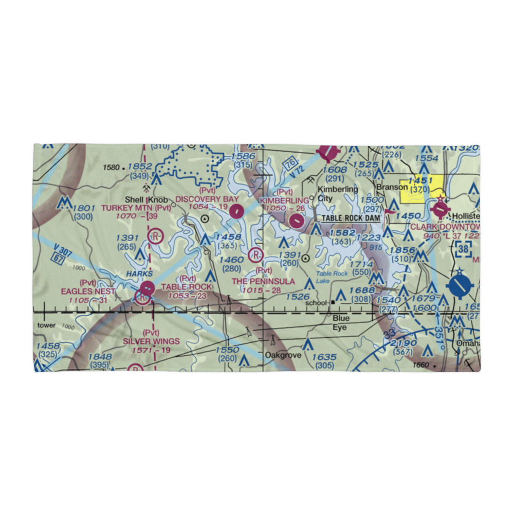 The Peninsula Airport (21MU) VFR Sectional Towel 