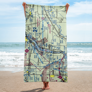 The Sandbox Airport (32LL) VFR Sectional Towel