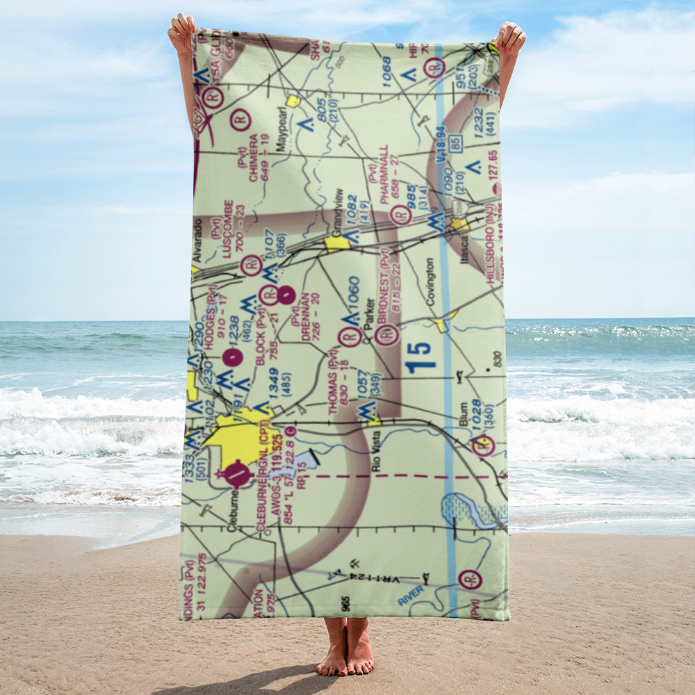 Thomas Flying Field (TX74) VFR Sectional Towel 