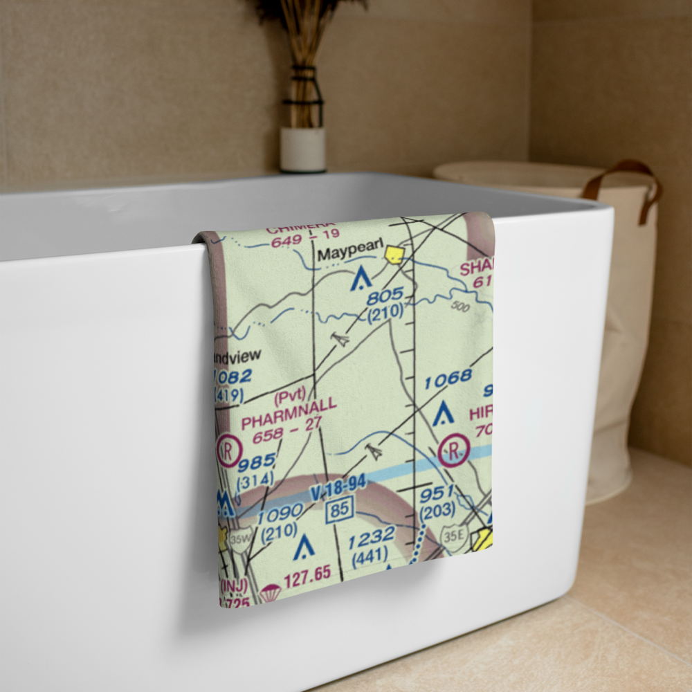 Thomas Flying Field (TX74) VFR Sectional Towel 