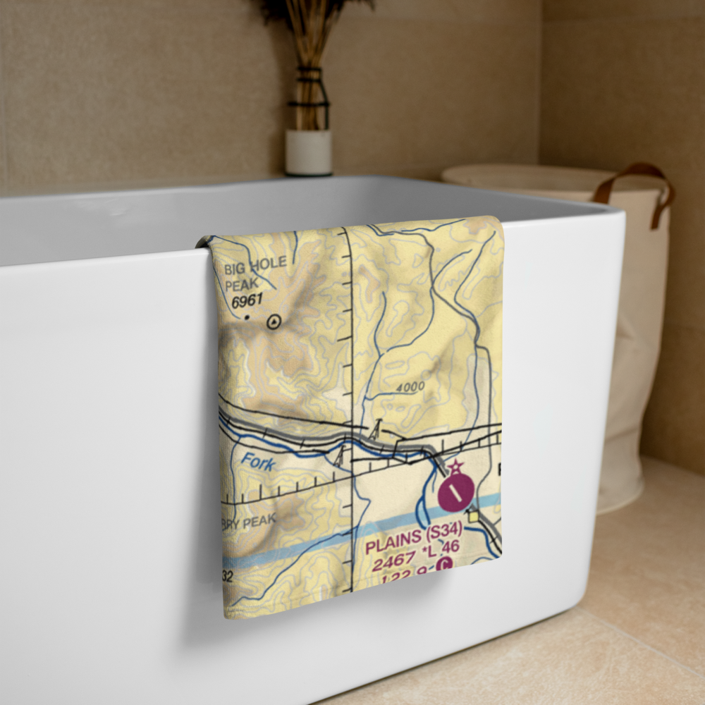 Thompson Falls Airport (THM) VFR Sectional Towel 