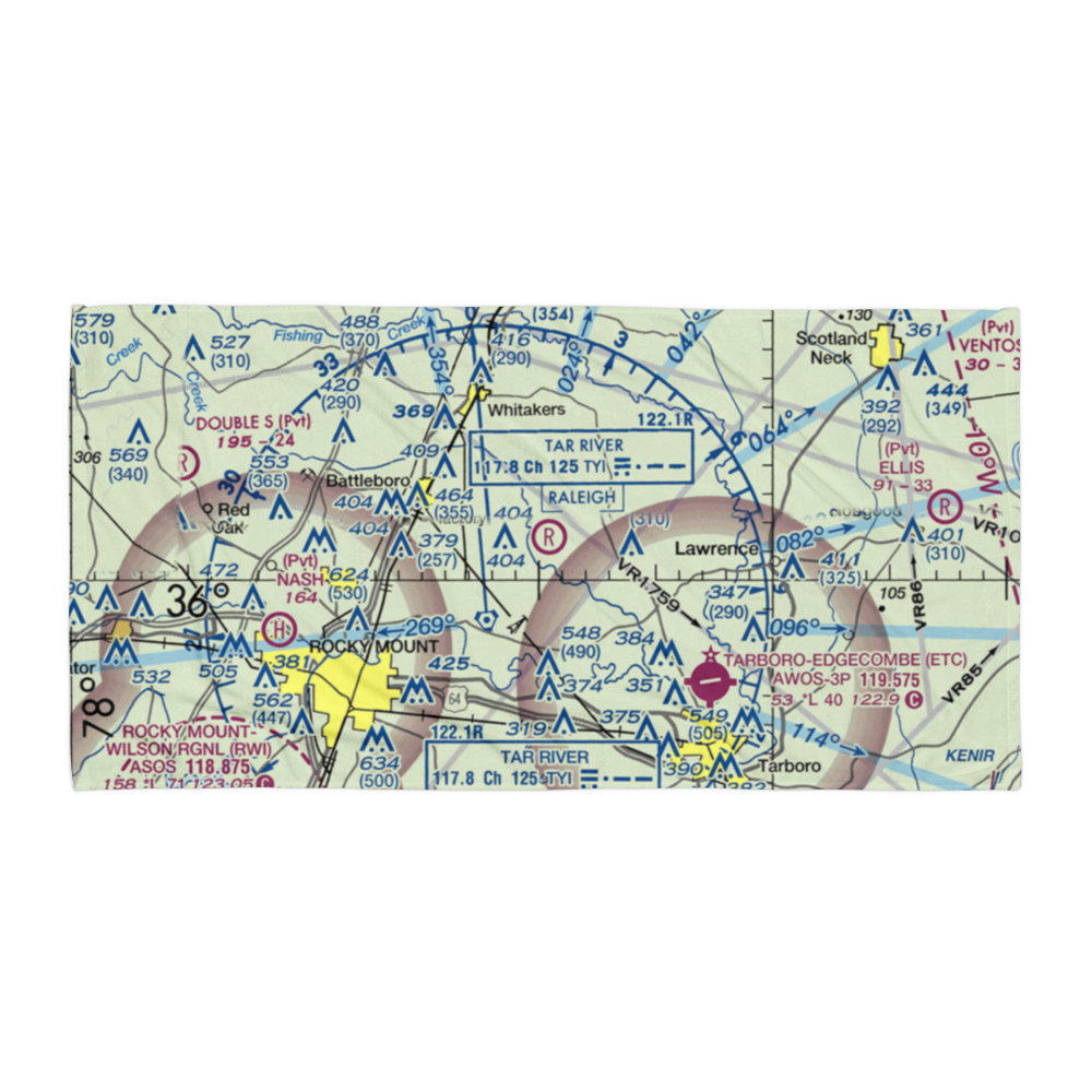 Thompson Farms Airport (6NC5) VFR Sectional Towel 