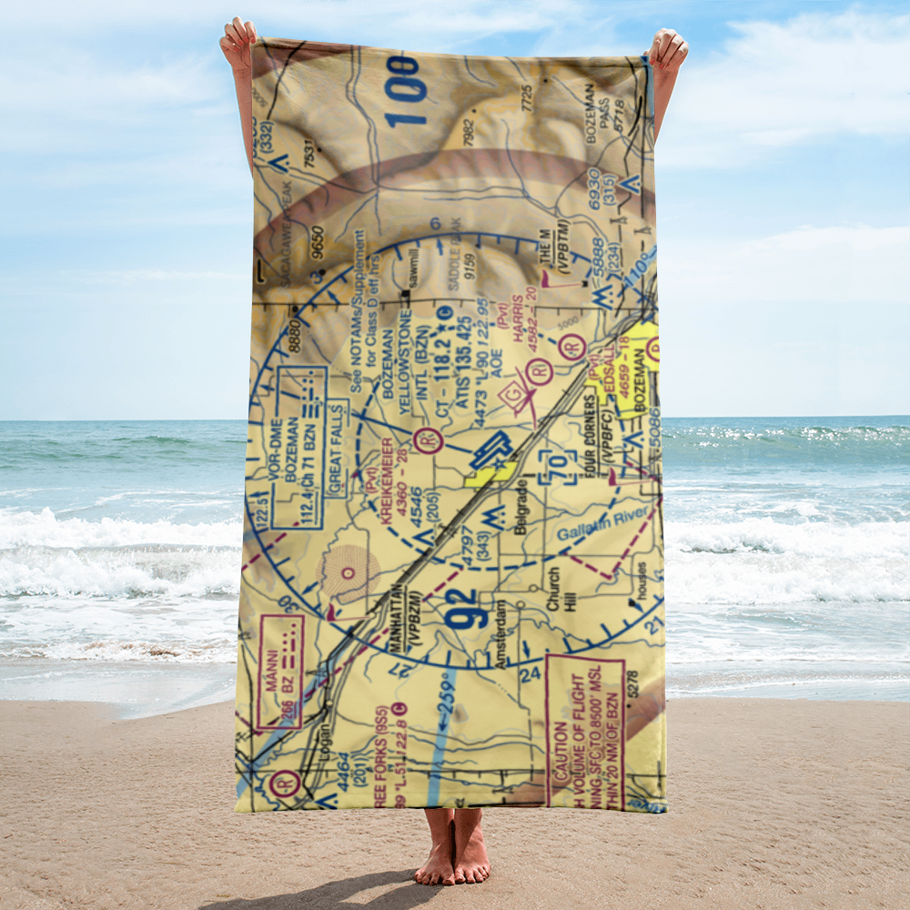 Thompson Field (MT81) VFR Sectional Towel 