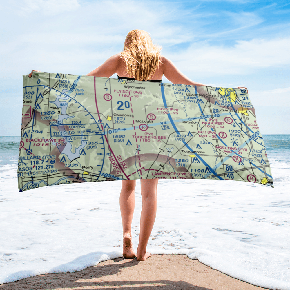 Threshing Bee Airport (5KS1) VFR Sectional Towel 