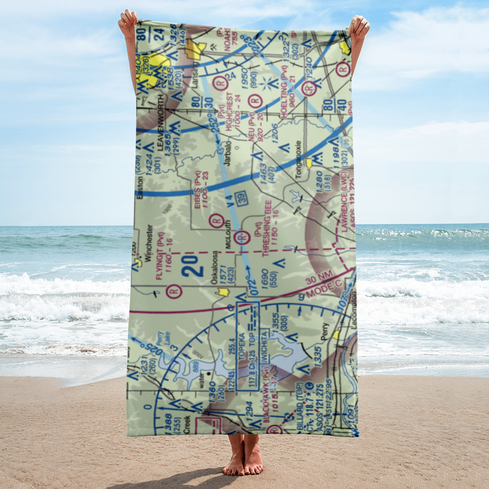 Threshing Bee Airport (5KS1) VFR Sectional Towel 