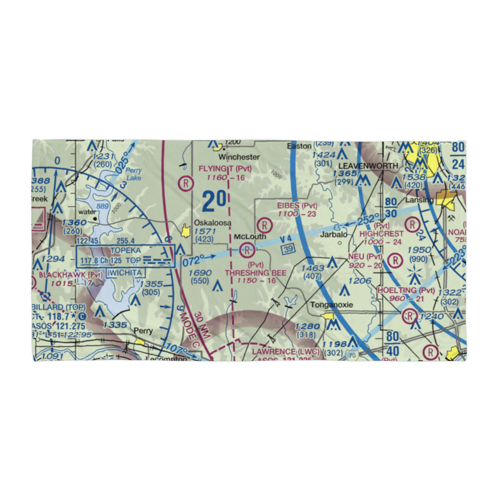 Threshing Bee Airport (5KS1) VFR Sectional Towel 