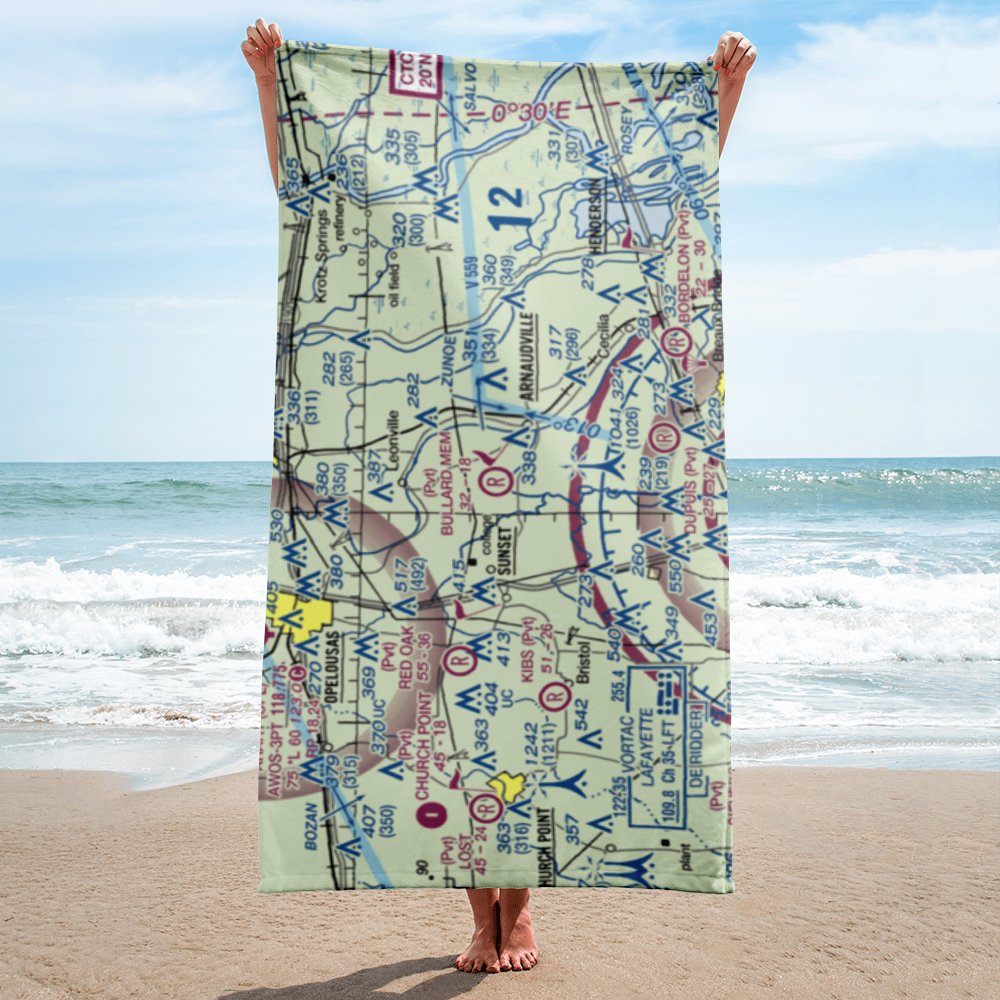 Tim Bullard Memorial Airport (LS91) VFR Sectional Towel 