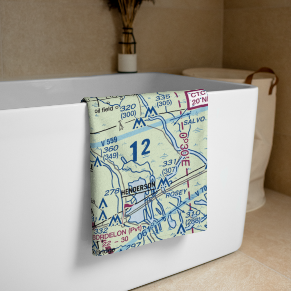 Tim Bullard Memorial Airport (LS91) VFR Sectional Towel 