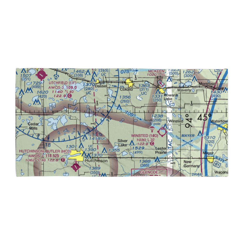 Timmers Landing Field (MN41) VFR Sectional Towel 