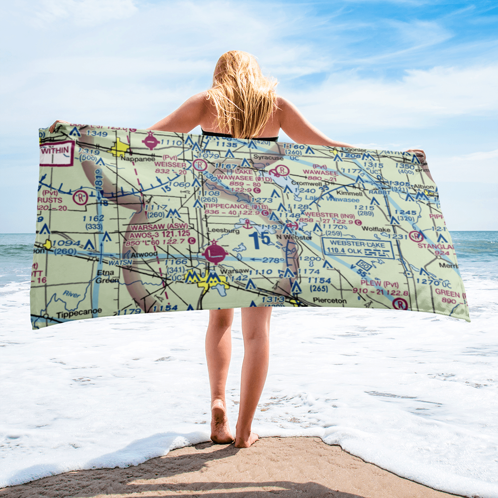 Tippecanoe Seaplane Base (01B) VFR Sectional Towel 