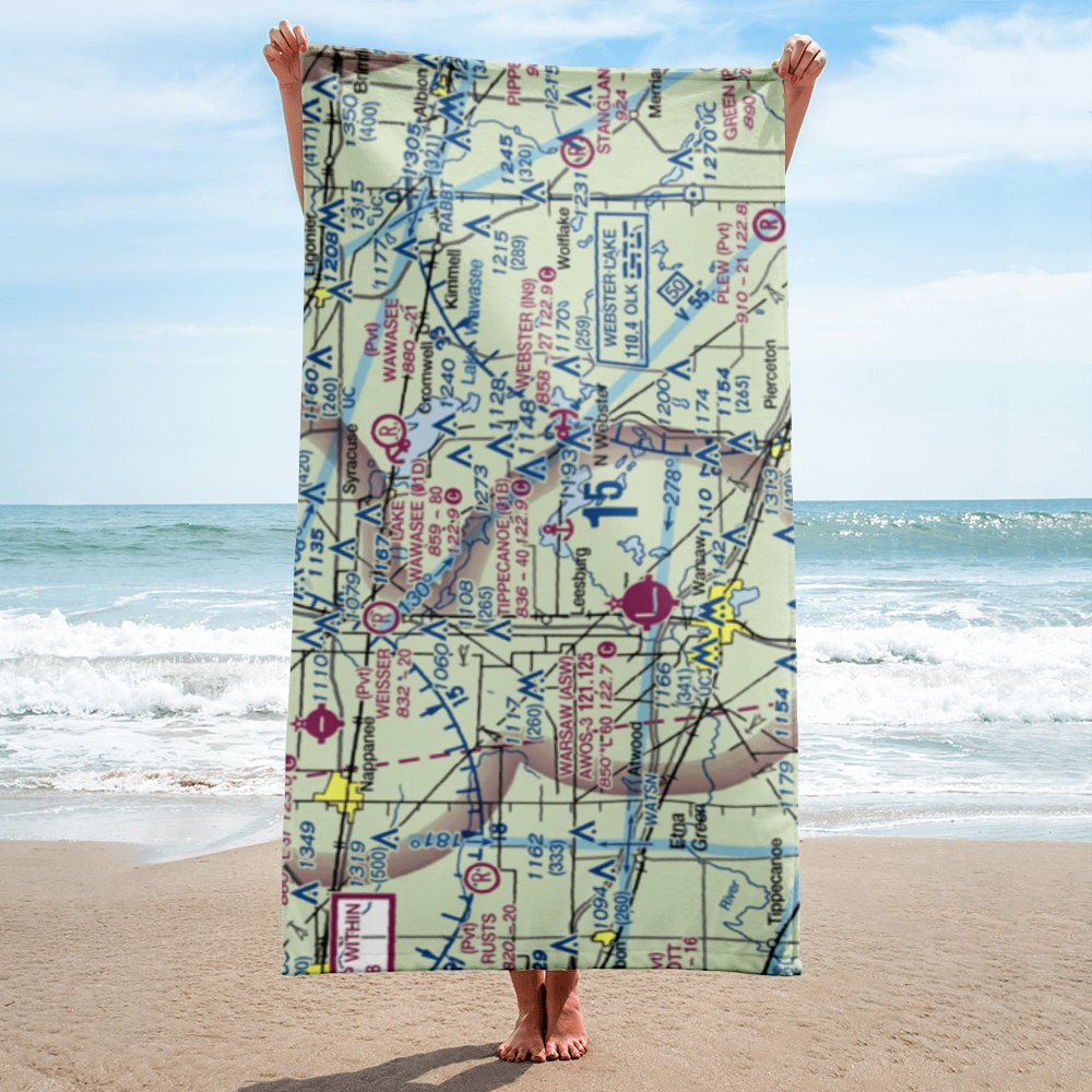 Tippecanoe Seaplane Base (01B) VFR Sectional Towel 