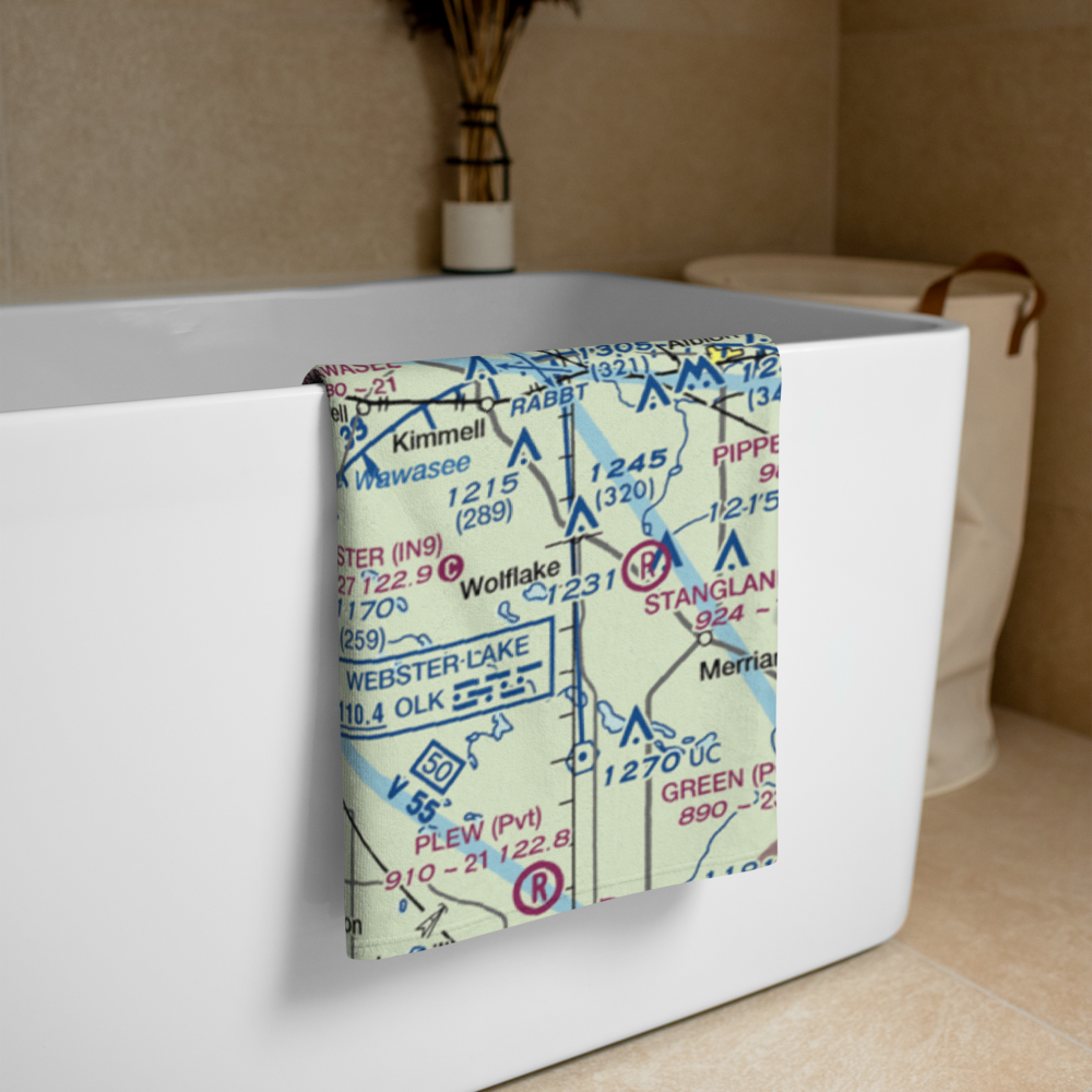 Tippecanoe Seaplane Base (01B) VFR Sectional Towel 