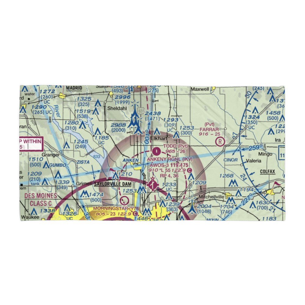 Todd Field (46IA) VFR Sectional Towel 