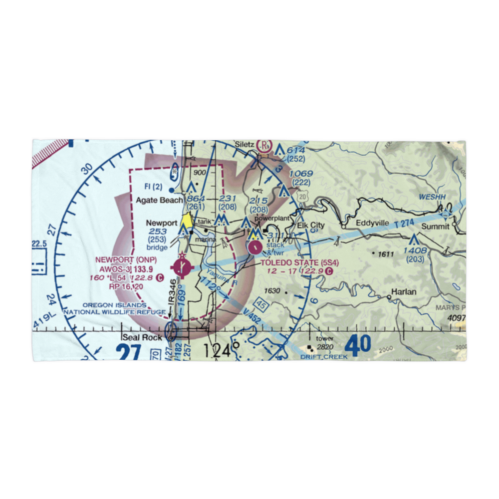 Toledo State Airport (5S4) VFR Sectional Towel 